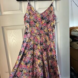 GAP Floral V-Neck Midi Dress - Multicolor